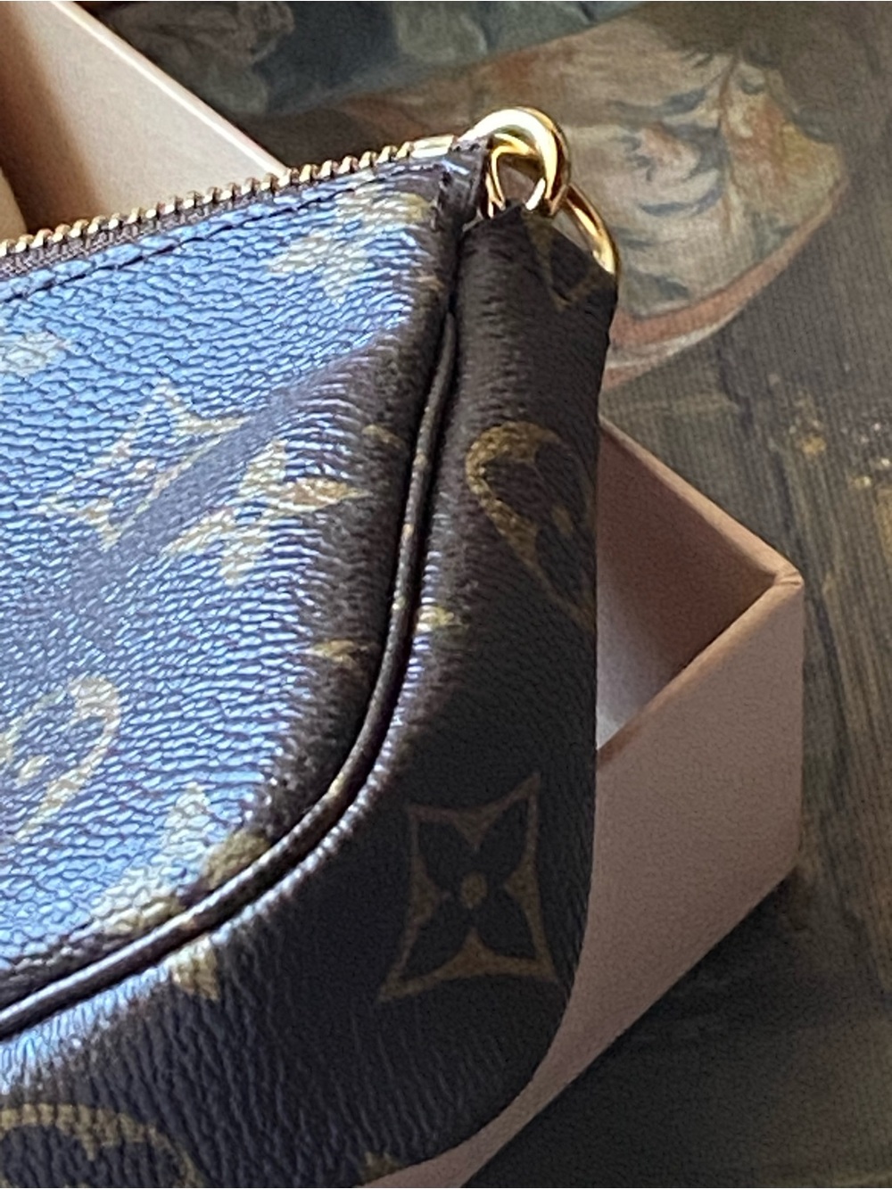 Authentic LV Monogram 2021 Christmas Animation Japanese Garden Mini Pochette - Picture 9 of 9